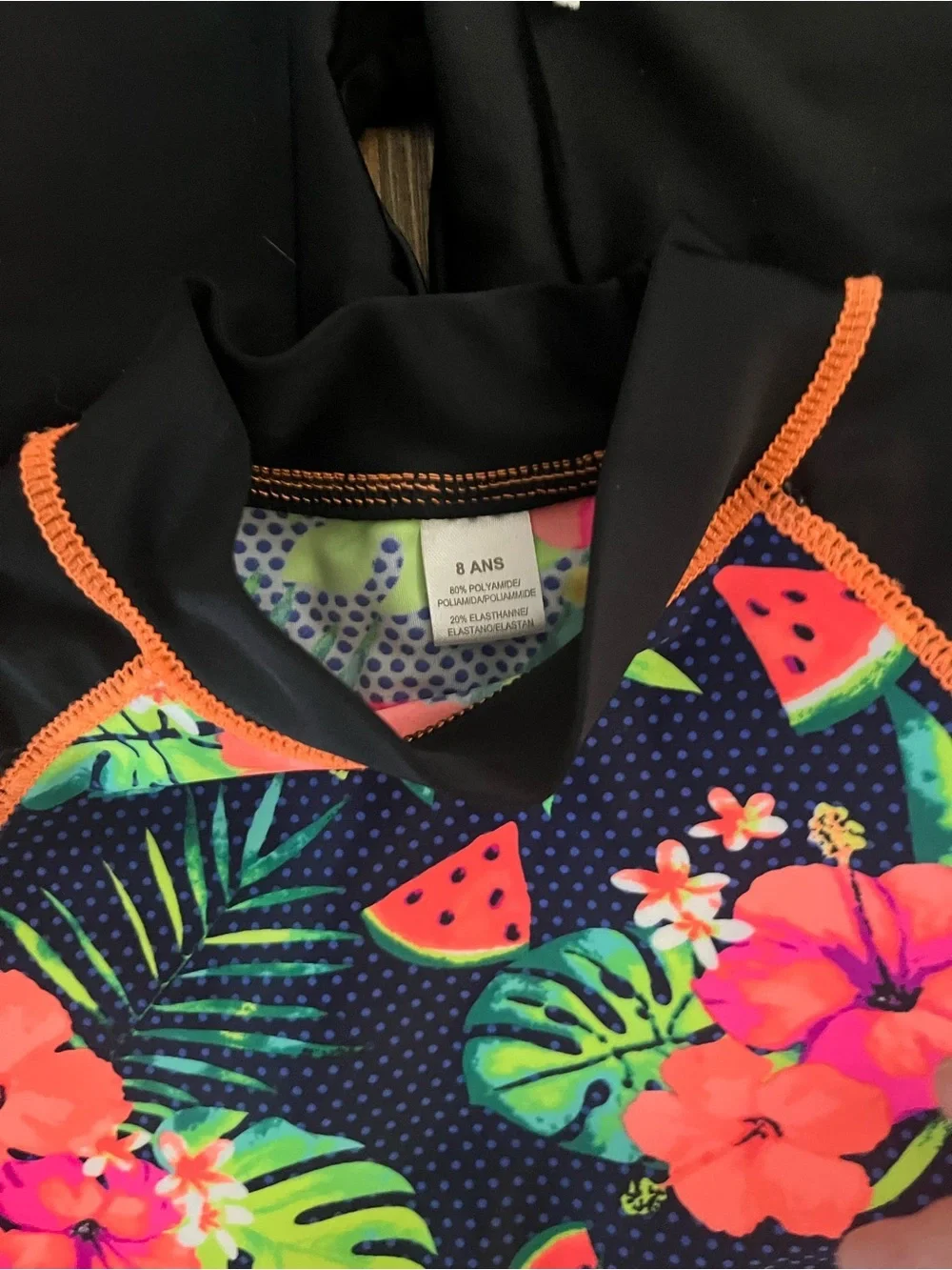 BAOHULU Girls Two-Piece Long Sleeve Rash Guard Swimsuit Set Size 8 (8 ANS)